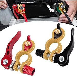 2 stuks auto-accu terminal klem snelklemmen poolklemmen accuklemmen Aansluitklemmen Accuterminal batterijaansluiting voor vrachtwagen, boot en motor autoaccuklemmen bootklemmen accupoladapter