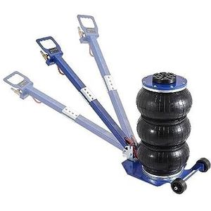 Pneumatische Jack 3 Ton/5 Ton Triple Bag Air Jack Quick Lift Zware Auto Reparatie Jacks Opvouwbare staaf Jacks Met Twee Wielen(3T Adjustable red)
