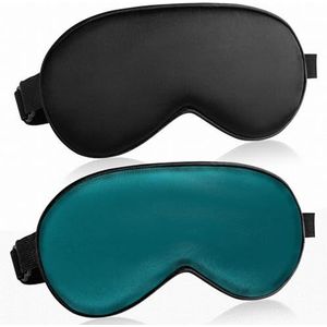 Oogmasker om te slapen, 2 stuks slaapmaskers voor mannen en vrouwen, verstelbare elastische band, zachte oogbedekkingen, blinddoeken