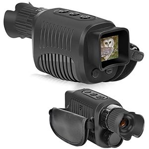 Nachtzichtbrillen 1080P HD Monoculaire Nachtzicht Apparaat Infrarood 5x Digitale Zoom Jacht Telescoop Goggles Outdoor Dag Nacht Gebruik Volledig donker 300m Superieure zichtbaarheid en helderheid(R7)