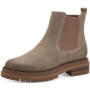 s.Oliver Chelsea boots voor dames, elegant, veganistisch, taupe, 42 EU