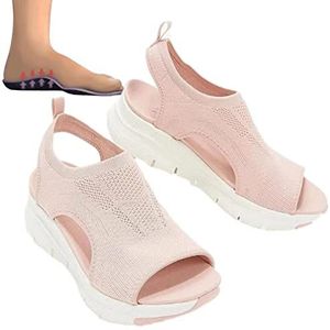 Orthopedische sportsandalen voor dames | Orthopedische Slide Sport Sandalen | Casual zomer open teen wedge sandalen orthopedische flop slippers