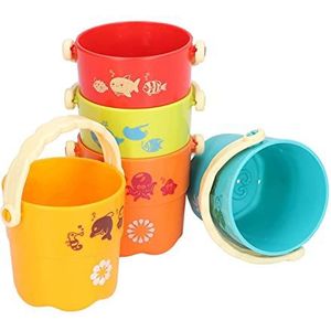Stapelbekers Speelgoed, Hand Oog Coördinatie 5st Babybouwspeelgoed Set Glad oppervlak voor kinderdagverblijf voor 6M+