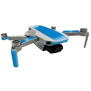 Finest Folia Beschermfolie compatibel met drone DJI Mini 2 en controller-stickerset, precies passend, waterdicht, skin sticker, design folie (gedeeltelijke verlijming, K156-06 neon blauw)