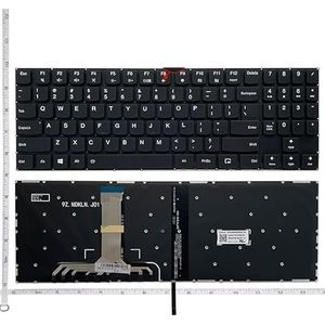 Verlicht Amerikaans toetsenbord voor Lenovo Legion Y530 Y530-15ICH Y540-15IRH PG0 Y7000 met palmrestcover en touchpad(Orange)