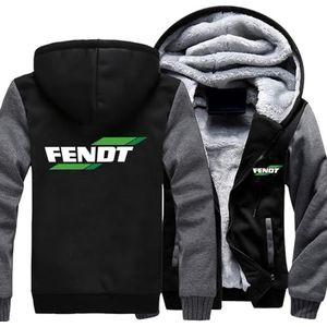 Herenhoodies Truien Volledige Ritssluiting Zachte Fleecejassen Voor FENDT Winter Casual Warme Jassen Outdoor Lange Mouwen Sweatshirt Met Capuchon,Black grey-S
