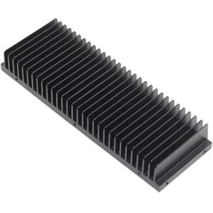 FULIMEI DIY Aluminun chassiskits koellichaam 250 mm W82 H33mm radiator koellichaam(Black)