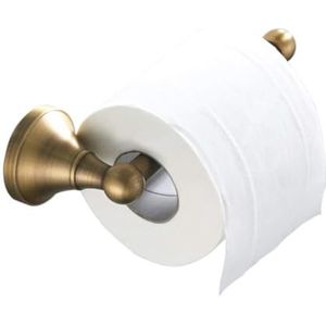 Flybath Toiletrolhouder zonder deksel antiek messing badkamer papier tissuebalk muur gemonteerd, 20 cm / 7,87 inch, geborsteld brons
