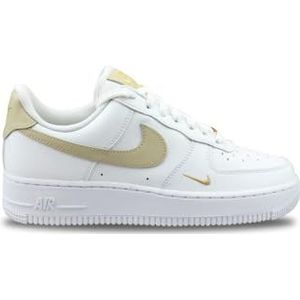 Nike - Air Force 1 Low Mini Swoosh - Sneakers - Blanc/beige - Dames