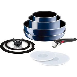 Ingenio Neo Dress Blue Tefal kookgerei, 9-delig, voor alle warmtebronnen behalve inductie, L1649192