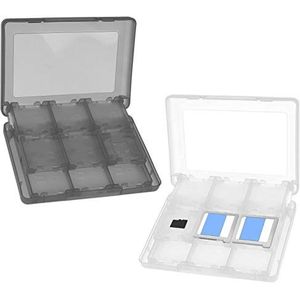 2x CamKix Compatibele Game Case Vervanging voor Nintendo 3DS - Geschikt voor maximaal 44 games, 4 SD-kaarten, 4 Micro SD / TF-kaarten en 4 styluspennen - Beschermend opslagsysteem - Game Card Organizer - Zwart en wit