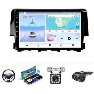 Android 13 Multimedia Stereo Video Speler Voor Honda Civic 2016-2020 Ondersteunt Car-play Android Auto/Bluetooth/FM AM RDS DAB+ Radio/Stuurbediening(NF-1 4Core 1+32G)