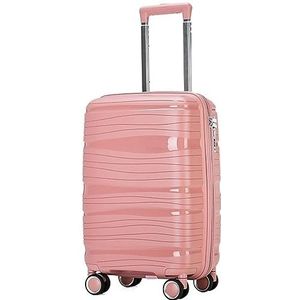 Koffer Bagage Reiskoffer Met Spinnerwielen, Lichtgewicht Ergonomische Handgrepen, Reiskoffers Reiskoffer (Color : Pink, Size : 24inch)