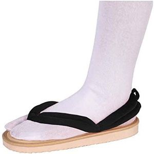 QYIFIRST Kimetsu no Yaiba Inosuke Hashibira Cosplay klompen pantoffels houten schoenen pantoffels sandalen voor kostuum zwart unisex 37 (binnenlengte 23 cm)