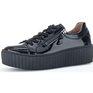 Gabor DAMES Sneakers, Vrouwen Lage Sneaker,verwisselbaar voetbed,vrije tijd,lage schoen,straatschoen,veterschoen,Zwart (schwarz) / 97,40 EU / 6.5 UK