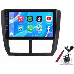 Android 14 Autoradio Sat Navi voor S-ubaru Forester (2008-2012) 9 Inch Touchscreen Multimedia Speler met Draadloze Carplay GPS Navigatie FM RDS Bluetooth 5G-WiFi SWC DSP,M600s