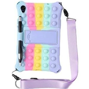 Tablet Kids Cover Case Geschikt for Lenovo Tab M8 3e 4e Gen TB-300FU M8 HD TB-8505F/X 8.0 inch Silicon Case(Color:Colorful Blue,Size:M8 3rd GenTB-8506)