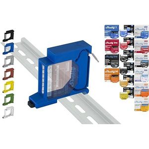 Shelly Hoedrailhouder voor 16 schelpen: 1 Gen3, 1PM Gen3, 2PM Gen3, i4 Gen3, Plus 1, Plus 1PM, Plus 2PM, Plus i4, Plus 0-10V Dimmer, Wave 1, Wave 1PM, Wave 2PM, Wave Shutter, Wave i4 (blauw)