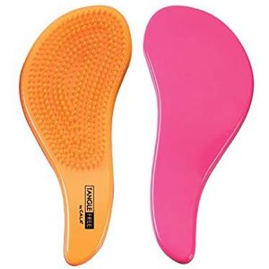 Cala Verwarren vrije neon oranje & hete roze haarborstel