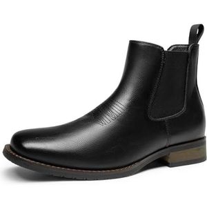 Bruno Marc Heren Laarzen Chelsea Boots Enkellaarzen Comfort Schoenen, zwart PU, 42 EU