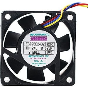 F6025E24B2 6CM 24V 0.125A 60 * 60 * 25mm 3line double ball converter fan