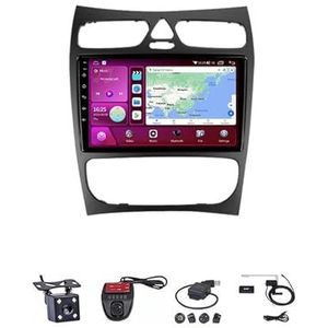Android Touch Screen Car Stereo 10 Inch Car Stereo Radio Plug And Play Autotoebehoren Autoradio Met Bluetooth En Navigatie En Achteruitrijcamera Voor Mercedes Benz C-Class CLK W209 2002-2005(M500S 4