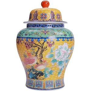 Gemberpot Vaas Prachtige Keramische Gemberpot Met Deksel Chinese Traditie Opslagpot Decoratieve Porseleinen Potten Tempelpot Gember Pot Vazen