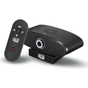 4K Ultra HD USB-webcam met 4x zoom, met ingebouwde 3W*2 luidspreker, microfoon, instelbare kijkhoek 90-150 graden, montageadapter en afstandsbediening