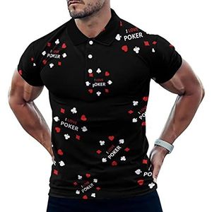 I Love Poker Grappige Mannen Polo Shirt Korte Mouw T-shirts Klassieke Tops Voor Golf Tennis Workout