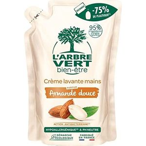 Afzonderlijk verkocht *** L'ARBRE Vert Navulverpakking voor de handen, hydraterende handcrème, zachte amandel, 300 ml *** Snelle en zorgvuldige levering aan huis ***