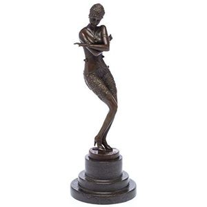 Bronzen sculptuur naar Ferdinand Preiss (1882-1943) danseres art decostijl