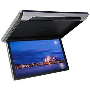 Draagbare dvd-speler voor videospelers op hoofdsteunen in auto's HD 1920*1080 P 19 Inch Auto Dak Mount Monitor Auto Video Player Plafond Monitor Flip Down Dak met USB/TF/HDMI/Fm-zender met HD-roterend