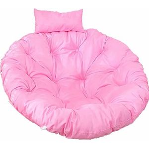 Egg Hammock Swing Chair Pads, Ronde stoelkussen, 105 cm diameter, 15 cm dik, verstelbaar kussen in multicolor(Pink)