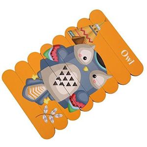 Trainingsgeduld Cultiveer Hands-on-vaardigheid Educatief speelgoed, houten legpuzzels, houtmateriaal voor volwassenen Thuis Kinderen(owl)