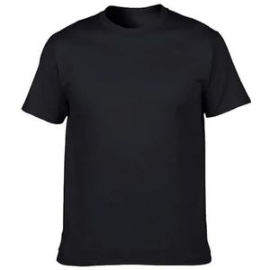 LQHYDMS Heren T-shirt Blank T-Shirt Mannen Korte Mouw Tshirts Effen Katoen Homme Tee Shirt Zomer Mannen Kleding Plus Size, Zwart, XXL