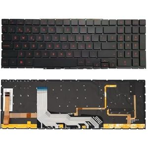 Russisch-Spaans laptoptoetsenbord voor Omen 15-EK -EK0013DX -EK0023DX voor AMD voor RGB kleurrijk verlicht TPN-Q280 236(SP Red Word Backligh)
