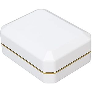 Ring Box, Elegante Sieraden Geschenkdoos Gemakkelijk schoon te maken Multifunctioneel voor het opbergen van Sieraden voor Geschenkdoos(wit)