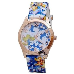NOPEILVI horloges, vrouwen horloge, siliconen bloem afgedrukt causale quartz horloges voor meisjes vrouwen meisjes polshorloge, polshorloge voor meisjes, horloges, horloge, bloem horloge