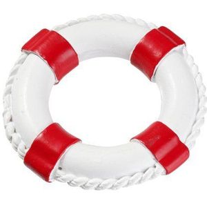 Reddingsring 4,5 cm, rood-wit