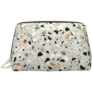 Gele Marmeren de Zak Kosmetische Zak van de de Zak van de