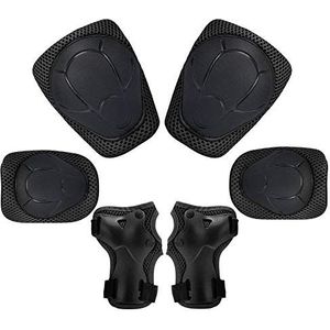 Protective Gear Set,Kids Knee Pads Elbow Pads Wrist Guards 6 Pcs Adjustable Sport Protective Equipment Set for Skateboarding Roller Blading Cycling Inline Roller Skating Outdoor Sports