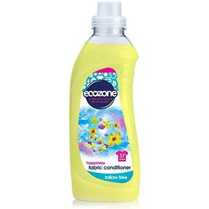 Ecozone Stoffen Conditioner, Happiness, 1000ml, Geconcentreerde formule, talgvrij, 37 wasbeurten