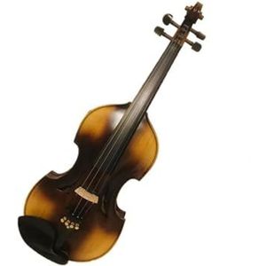 Handgemaakte bruine elektrische viool 4/4 akoestische viool Full Size Silent Viool