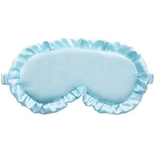 Slaapmasker met ruches van zijde voor de ogen, zachte oogbedekking, kleurrijke verduisteringspatches voor nachtdromerige ogen voor vrouwen en mannen voor een betere slaapmasker (Frans groen)