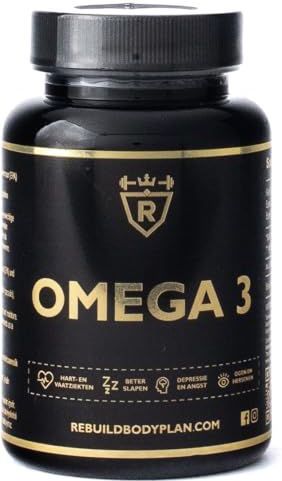 Rebuild Nutrition Omega 3 - 90 Softgels - Visolie Supplement voor Hart- en Hersengezondheid