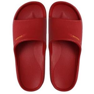 Bathroom slippers， Grote maten heren zomerpantoffels - dikke zool badsandalen, binnenhuisschoenen,House slippers(Red,51EU)