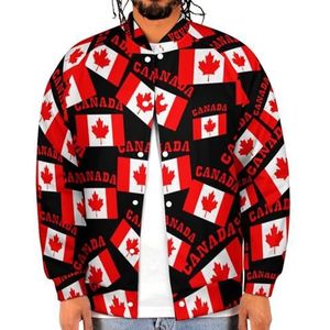 Canada Vlag Grappige Mannen Baseball Jacket Gedrukt Jas Zacht Sweatshirt Voor Lente Herfst