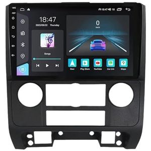 Android 14 GPS Navigation Stereo voor Ford Escape Kuga 2007-2012 9 Inch 2 Din Car Stereo Radio met CarPlay AHD Omgekeerd beeld Bedieningselementen op het stuur Bluetooth(A1 1G+32G)