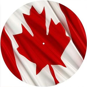 Slipmats Slipmat vilt voor elke 12"" LP DJ vinyl draaitafel platenspeler aangepaste afbeelding - Canadian Patriot Flag 3
