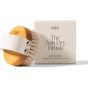 ruhi® Lichaamsborstel zacht [NIEUW] 100% natuurlijke borstelharen gemaakt in DE plasticvrij voor droge borstels massage (dry brush) lymfdrainage tegen cellulitis | regionaal, FSC-gecertificeerd beukenhout